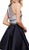 High Halter Illusion Lattice Cocktail Dress