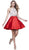 Beaded High Halter Illusion Satin Short Cocktail Dress