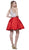 Beaded High Halter Illusion Satin Short Cocktail Dress