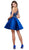 Bejeweled Illusion Halter Satin Dress