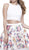 Beaded Two-Piece A-Line Cocktail Dress