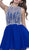 Embellished Halter Illusion Chiffon Dress