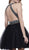 High Halter Keyhole Embellished Dress