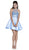Ornate High Halter Illusion Cocktail Dress