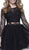 Nox Anabel - 6268 Two Piece Lace Long Sleeve Short Party Dress
