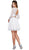 Two Piece Lace Long Sleeve Short Party Dress