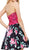 Two-Piece Lace Corset Floral Cocktail Dress