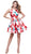 Stunning Bateau Floral A-Line Cocktail Dress