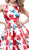 Stunning Bateau Floral A-Line Cocktail Dress
