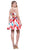 Stunning Bateau Floral A-Line Cocktail Dress
