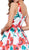 Nox Anabel - 6286 V-Neckline Floral Print A-Line Cocktail Dress
