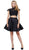 Two Piece Embellished A-line Cocktail Dress