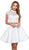 Two Piece Embellished A-line Cocktail Dress