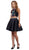 Nox Anabel - 6303 High Haltered Two-Piece Mikado Cocktail Dress