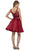Two Piece Bedazzled V-Neck A-line Cocktail Dress