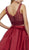 Two Piece Bedazzled V-Neck A-line Cocktail Dress