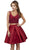Two Piece Bedazzled V-Neck A-line Cocktail Dress