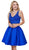 Nox Anabel - 6305 Two Piece Bedazzled V-Neck A-line Cocktail Dress