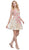 Long Sleeves Floral Embellished Cocktail Dress