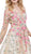 Long Sleeves Floral Embellished Cocktail Dress