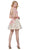Long Sleeves Floral Embellished Cocktail Dress