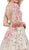 Long Sleeves Floral Embellished Cocktail Dress