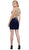 Nox Anabel - Gilded Bateau Neck Sheath Cocktail Dress 6312 In Blue