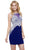 Embellished Illusion Bateau Sheath Cocktail Dress
