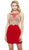 Embellished Illusion Bateau Sheath Cocktail Dress
