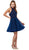 Illusion High Halter A-line Dress
