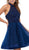 Illusion High Halter A-line Dress