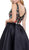 Floral Embroidered V Neck Cocktail Dress