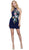 Nox Anabel - 6334 High Haltered Lace Sheath Cocktail Dress