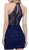High Haltered Lace Sheath Cocktail Dress