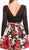 Nox Anabel - 6339 Long Sleeved Two-Piece Floral Party Cocktail Dress