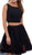 Two-Piece Floral Embroidered Cocktail Dress