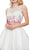 Two Piece Floral and Tulle Illusion Cocktail Dress