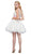 Two Piece Floral and Tulle Illusion Cocktail Dress