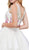 Nox Anabel - 6352 Two Piece Floral and Tulle Illusion Cocktail Dress