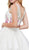 Two Piece Floral and Tulle Illusion Cocktail Dress