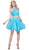 Lace Illusion High Halter A-line Dress