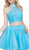 Lace Illusion High Halter A-line Dress