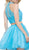 Lace Illusion High Halter A-line Dress