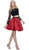 Nox Anabel - 6371 Two Piece Lace Long Sleeves Cocktail Dress