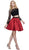 Two Piece Lace Long Sleeves Cocktail Dress