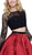 Two Piece Lace Long Sleeves Cocktail Dress