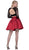 Nox Anabel - 6371 Two Piece Lace Long Sleeves Cocktail Dress