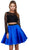 Two Piece Lace Long Sleeves Cocktail Dress