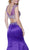 Two Piece Crystal Embellished Trumpet Gown
