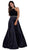 Sleeveless Embroidered and Beaded Halter Neck Long A-line Dress